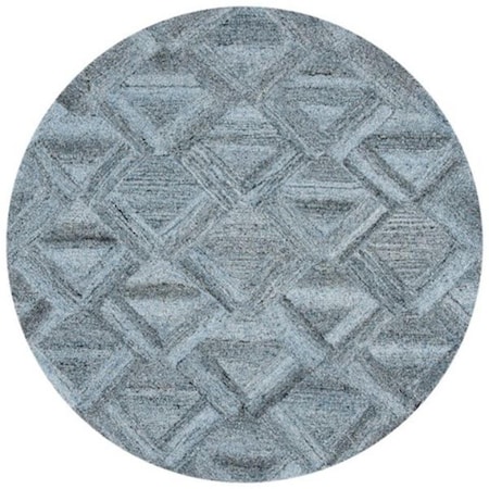 Safavieh 6 x 6 ft. Abstract Round Hand Tufted Rug; Blue & Black ABT607M-6R